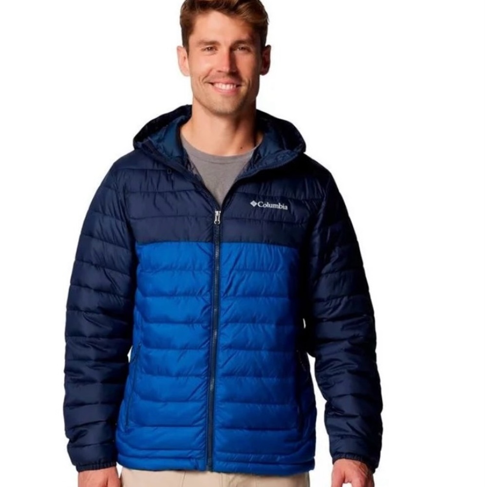 Columbia Men's Navy and Royal Blue Puffer Jacket